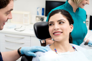 cosmetic dentistry patient smiling.