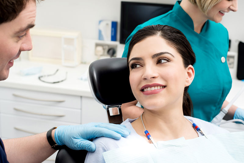 cosmetic dentistry patient smiling.